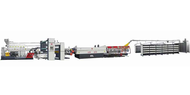 油热、风热混合型集装袋用扁丝专用拉丝机组